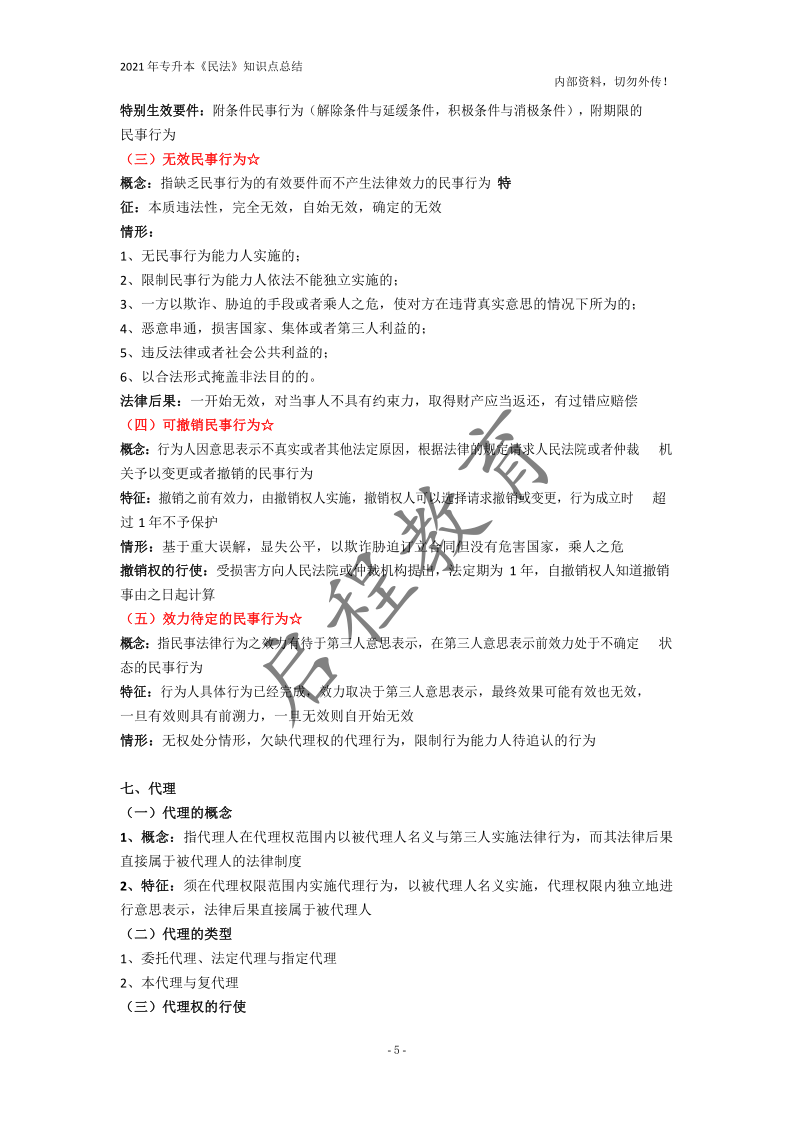  2021年專升本《民法》知識(shí)點(diǎn)總結(jié)(圖5)