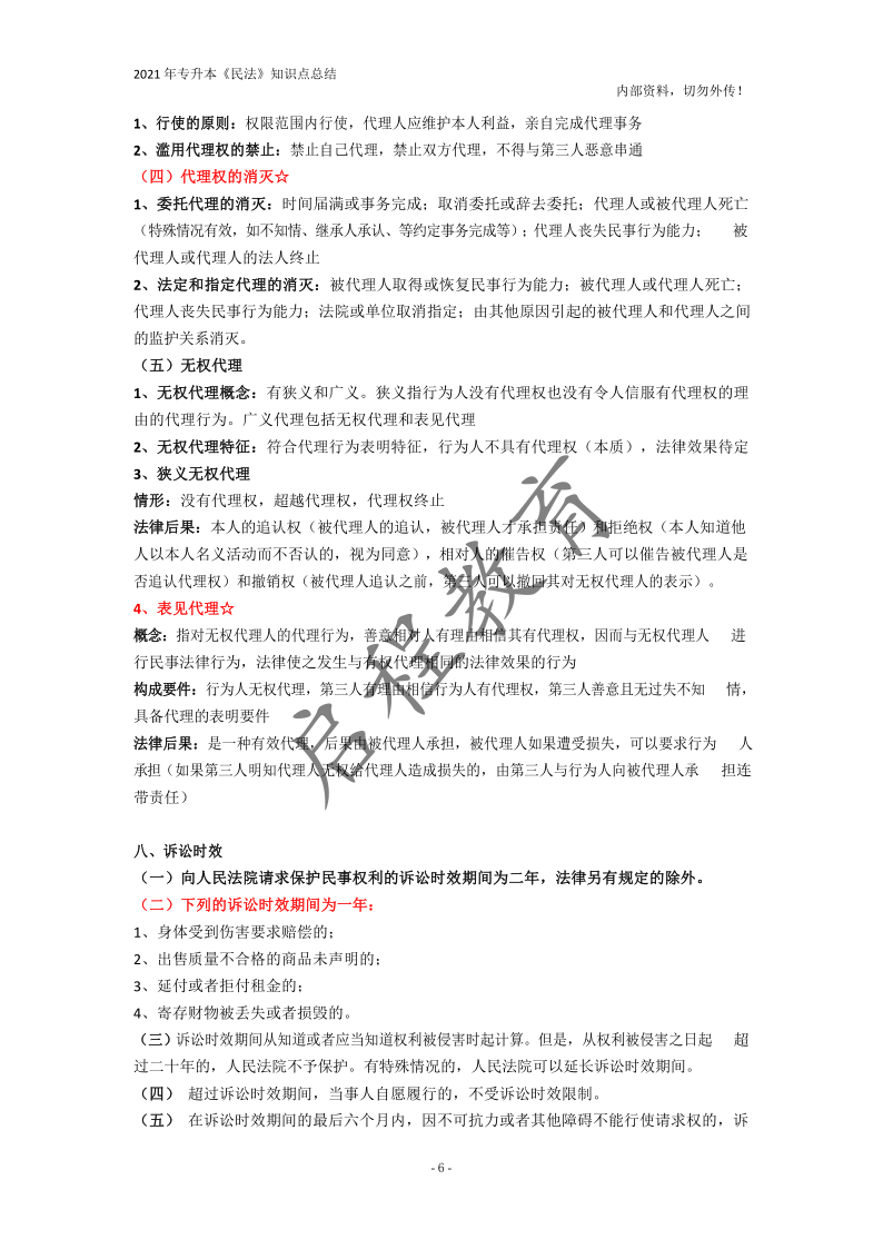  2021年專升本《民法》知識(shí)點(diǎn)總結(jié)(圖6)