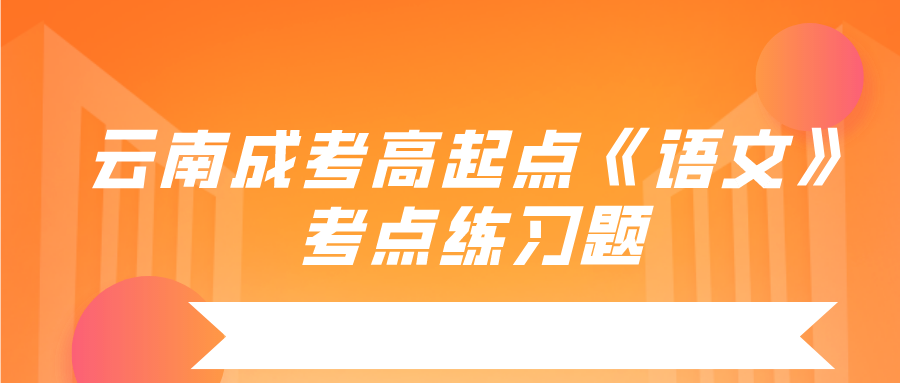 云南成考高起點(diǎn)《語(yǔ)文》考點(diǎn)練習(xí)題.png